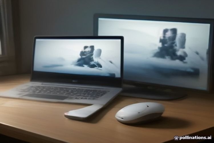 Computer monitor displaying high-resolution digital book cover artwork on a desk.